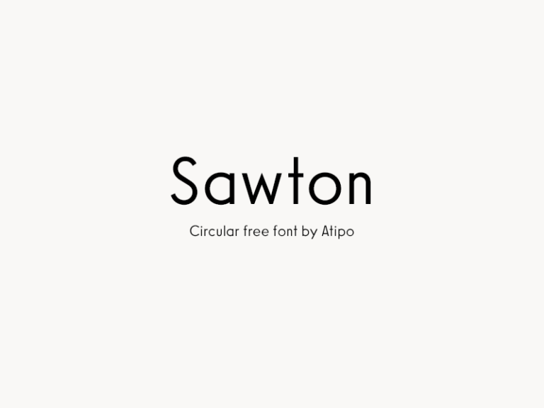 Sawton Circular Thin: Free geometric font
