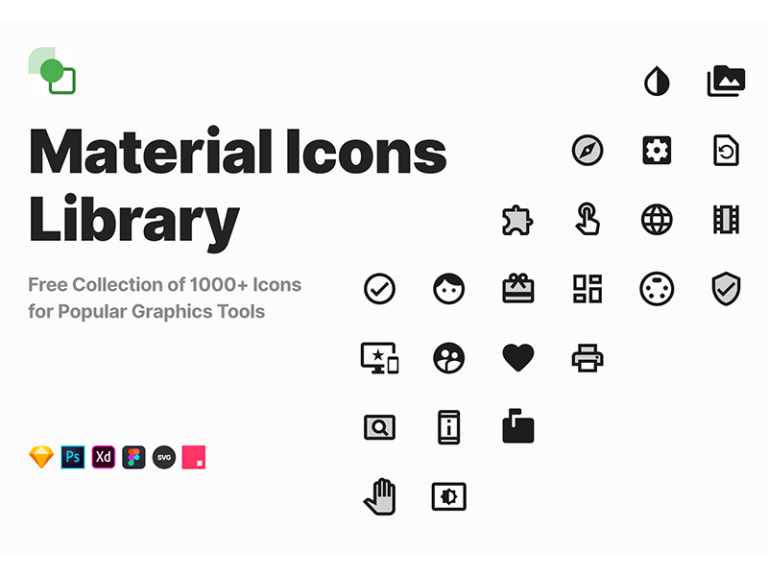 Material Icons Library: 1000+ free vector icons