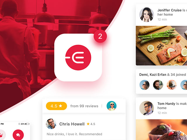 Edacious: Free food UI kit for web & apps