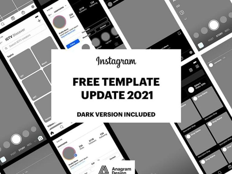 Instagram GUI – PSD template