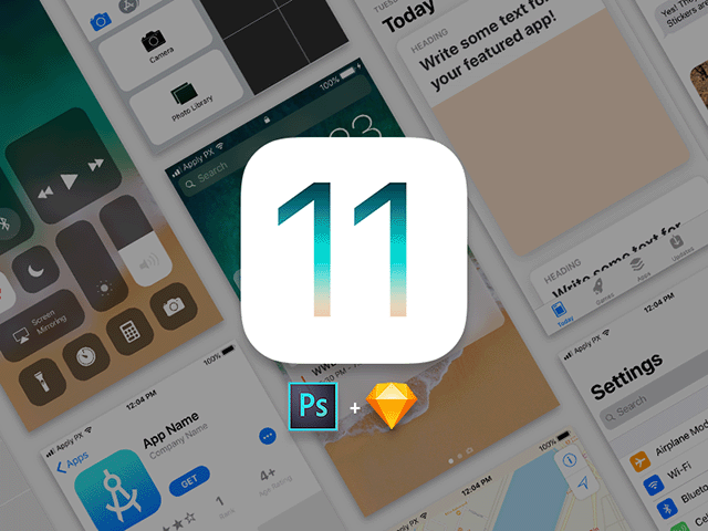 Free iOS 11 UI kit for Photoshop & Sketch
